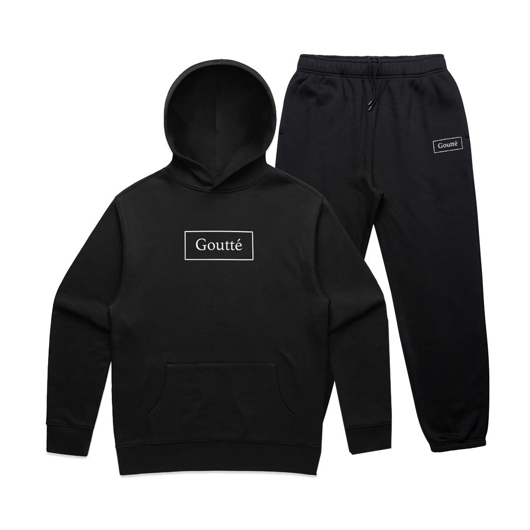 Black Diamond Drip Hoodie - Black Set