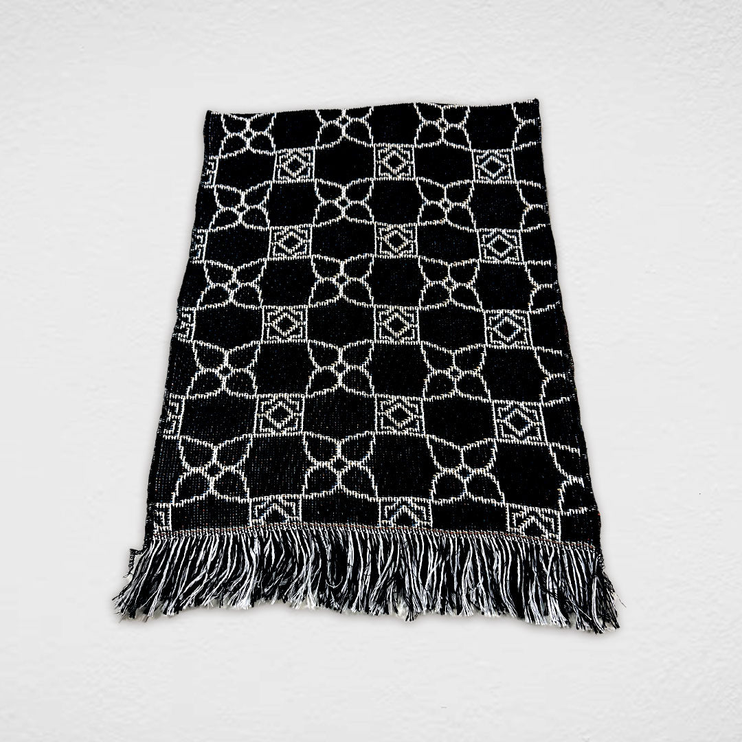 Tapestry Scarf - Black Diamond Drip