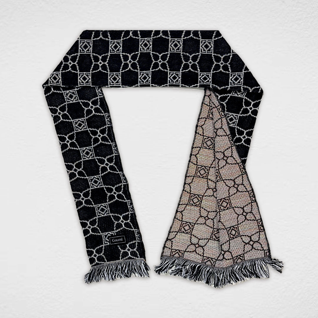 Tapestry Scarf - Black Diamond Drip